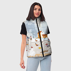 Женский жилет Зимние Забавы 2022, цвет: 3D-красный — фото 2