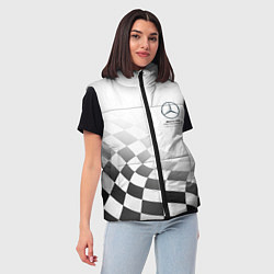 Женский жилет MERCEDES, МЕРСЕДЕС СПОРТ, ФИНИШНЫЙ ФЛАГ, ФОРМУЛА 1, цвет: 3D-красный — фото 2