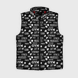 Женский жилет Тренировка с гантелями, цвет: 3D-красный