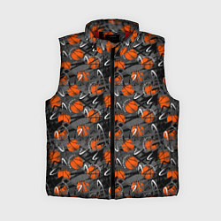 Женский жилет Баскетбольные Мячи Basketball, цвет: 3D-красный