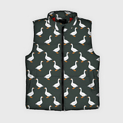 Женский жилет Гуси паттерн, цвет: 3D-красный
