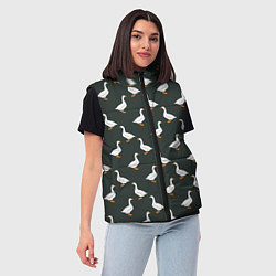 Женский жилет Гуси паттерн, цвет: 3D-черный — фото 2