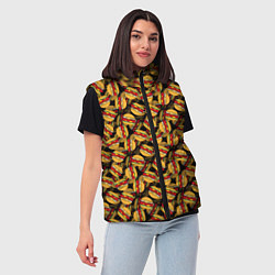 Женский жилет Бургеры Burgers, цвет: 3D-красный — фото 2