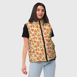 Женский жилет Пицца Pizza, цвет: 3D-черный — фото 2