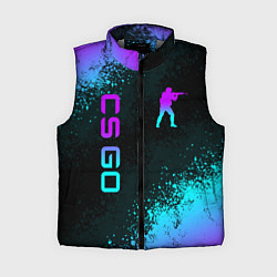 Женский жилет CS GO NEON SYMBOL STYLE SKIN КС ГО НЕОН, цвет: 3D-светло-серый