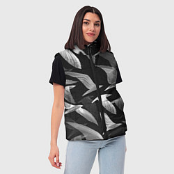 Женский жилет Стая птиц 01, цвет: 3D-светло-серый — фото 2