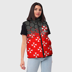 Женский жилет Umbrella Corporation - Соты, цвет: 3D-красный — фото 2