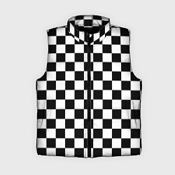Женский жилет Chess Squares Cubes, цвет: 3D-черный