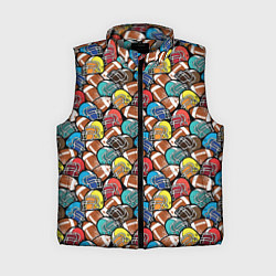 Женский жилет Американский Футбол American Football, цвет: 3D-светло-серый