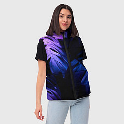 Женский жилет НЕОНОВЫЕ ПАПОРОТНИКИ, цвет: 3D-светло-серый — фото 2