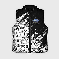 Женский жилет Subaru - Паттерн логотипов авто, цвет: 3D-светло-серый
