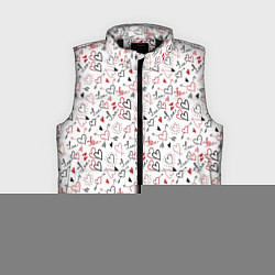 Женский жилет Valentines Pattern, цвет: 3D-черный