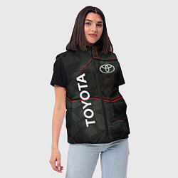 Женский жилет Toyota sport auto, цвет: 3D-черный — фото 2