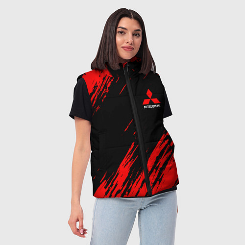 Женский жилет Mitsubishi Texture Red / 3D-Светло-серый – фото 3