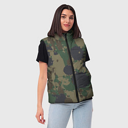 Женский жилет Камуфляж брызги красок, цвет: 3D-красный — фото 2