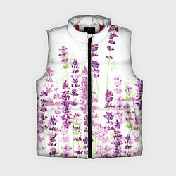 Женский жилет Цветы Лаванды акварелью, цвет: 3D-красный