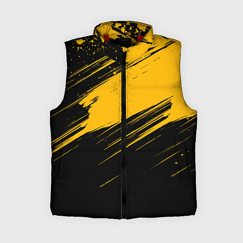 Женский жилет Black and yellow grunge / 3D-Красный – фото 1