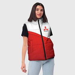 Женский жилет Митсубиси Mitsubishi LOGO, цвет: 3D-светло-серый — фото 2