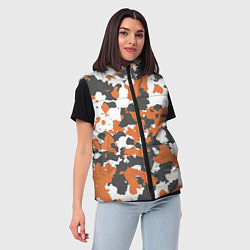 Женский жилет Orange Camo, цвет: 3D-светло-серый — фото 2