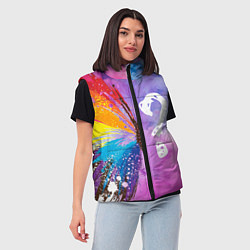 Женский жилет Где пол бабочки?, цвет: 3D-черный — фото 2