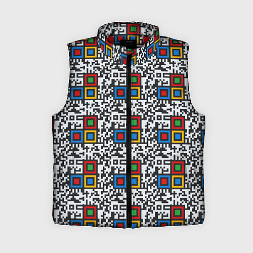 Женский жилет QR код - паттерн / 3D-Красный – фото 1