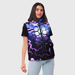 Женский жилет Соты - 3d, цвет: 3D-красный — фото 2