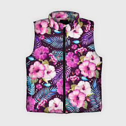 Женский жилет Цветочный Паттерн Flowers and leaves