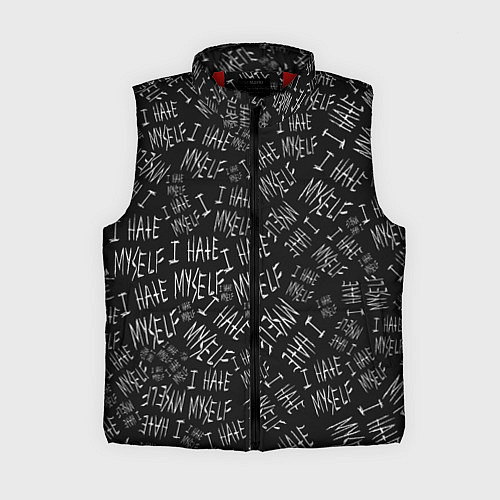 Женский жилет I Hate Myself Dead Inside / 3D-Красный – фото 1