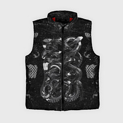 Женский жилет Чб Блестящая Змея Snake Shine, цвет: 3D-красный