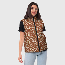 Женский жилет Шкура Жирафа - Giraffe, цвет: 3D-светло-серый — фото 2