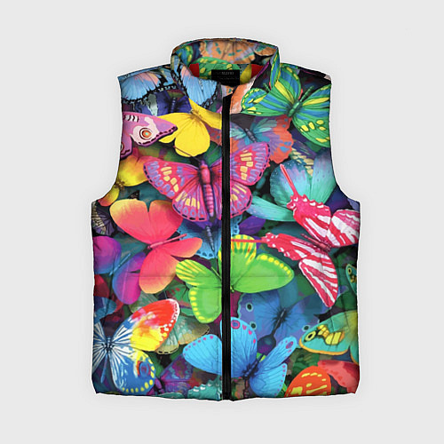 Женский жилет Стая бабочек Pattern / 3D-Красный – фото 1