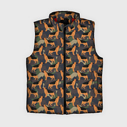 Женский жилет Немецкие Военные Овчарки Кинолог, цвет: 3D-красный