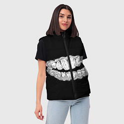 Женский жилет Зубы Каонаси, цвет: 3D-светло-серый — фото 2