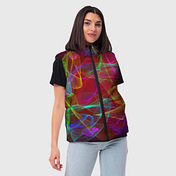 Женский жилет Color neon pattern Vanguard, цвет: 3D-светло-серый — фото 2