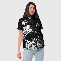 Женский жилет Sabaton - сабатон черепа, цвет: 3D-черный — фото 2