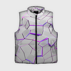 Женский жилет 3д плиты - белый неон, цвет: 3D-светло-серый
