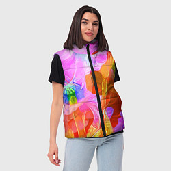 Женский жилет Красочный цветочный паттерн Весна - Лето 2025 Colo, цвет: 3D-светло-серый — фото 2