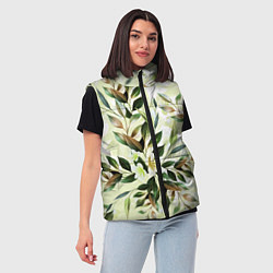 Женский жилет Цветы Липовый Сад, цвет: 3D-черный — фото 2