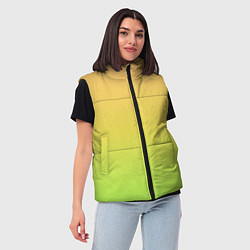 Женский жилет GRADIEND YELLOW-GREEN, цвет: 3D-светло-серый — фото 2