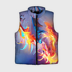 Женский жилет Замерзшее пламя, цвет: 3D-черный