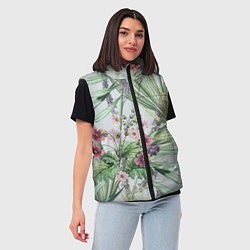 Женский жилет Цветы Солнечная Коса, цвет: 3D-светло-серый — фото 2