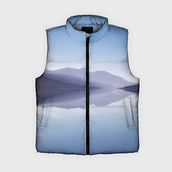 Женский жилет Горы Озеро Туман, цвет: 3D-светло-серый