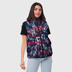 Женский жилет ОПТИЧЕСКАЯ ИЛЛЮЗИЯ ЦИФР, цвет: 3D-светло-серый — фото 2