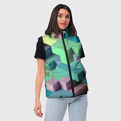 Женский жилет GEOMETRIC SHAPES, цвет: 3D-светло-серый — фото 2