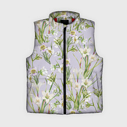 Женский жилет Цветы Лилии и Морозники, цвет: 3D-красный