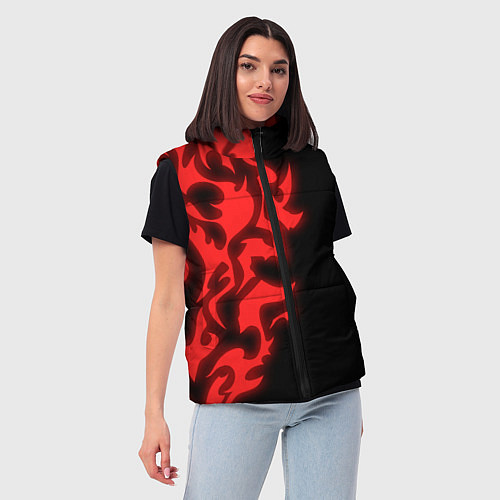 Женский жилет КРАСНЫЙ ЩИТ ПРОКЛЯТЫЙ / 3D-Светло-серый – фото 3