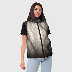 Женский жилет Лес Туман, цвет: 3D-красный — фото 2