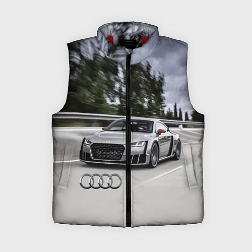 Женский жилет Ауди на скоростном шоссе Audi on the expressway / 3D-Красный – фото 1