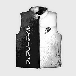 Женский жилет FAIRY TAIL BLACK AND WHITE LOGO, цвет: 3D-светло-серый