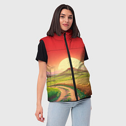 Женский жилет Дорога к солнцу, цвет: 3D-светло-серый — фото 2